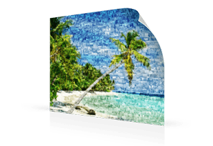 Photo mosaique poster plage petite