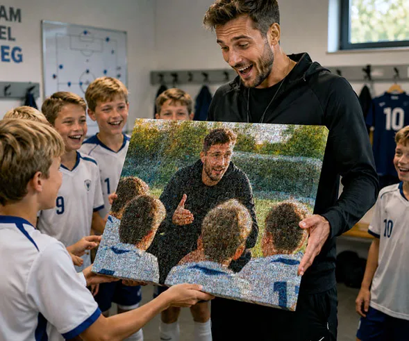 mosaique cadeau depart entraineur