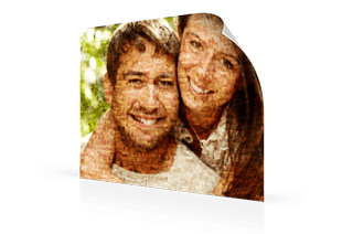 Mosaique photo poster couple petit