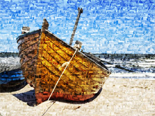 photo mosaique bateau